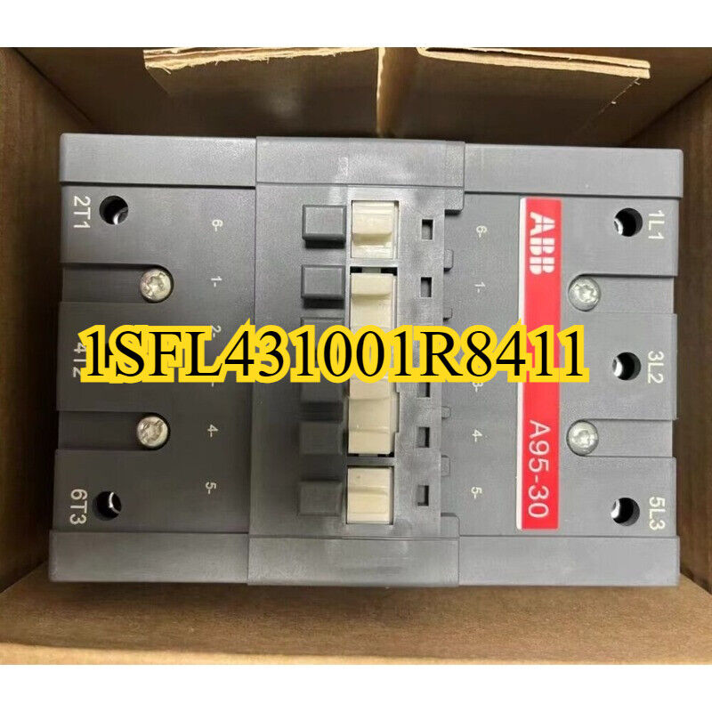 ABB A95-30 Contactor, 1SFL431001R8411 model, industrial automation component. Gray and black.