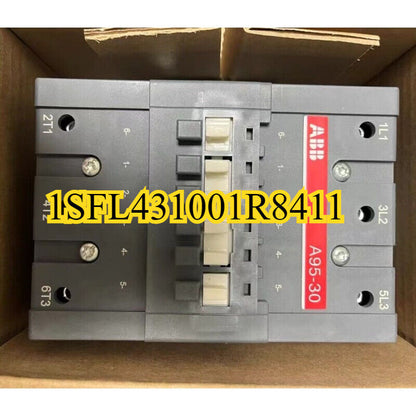 ABB A95-30 Contactor, 1SFL431001R8411 model, industrial automation component. Gray and black.