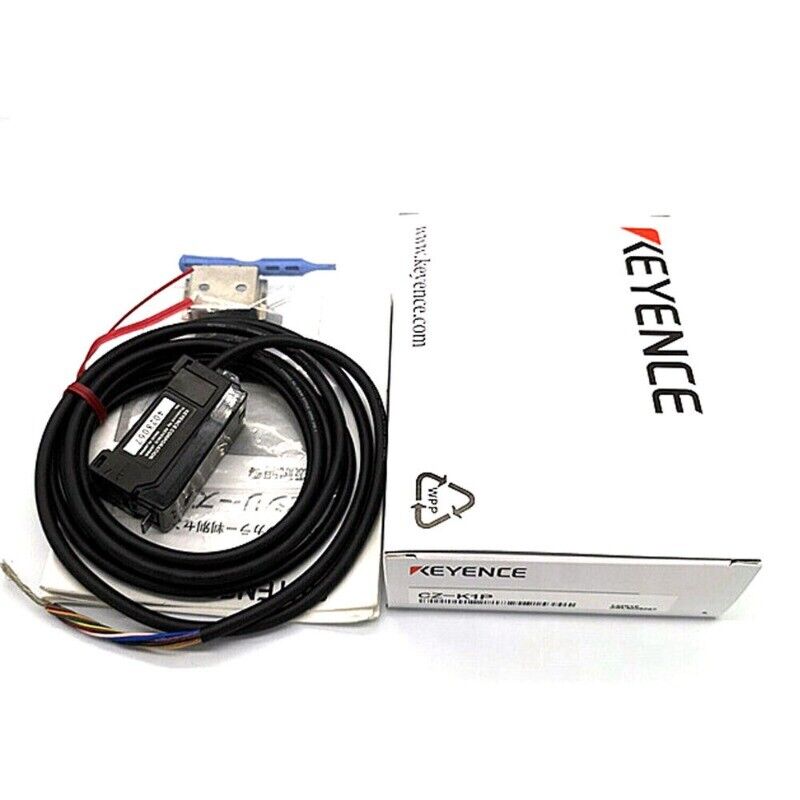 KEYENCE CZ-K1P Fiber Optic Sensor Amplifier with Cable and Packaging