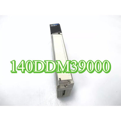 Schneider PLC Module 140DDM39000, featured with green text for easy identification. A critical industrial automation part.