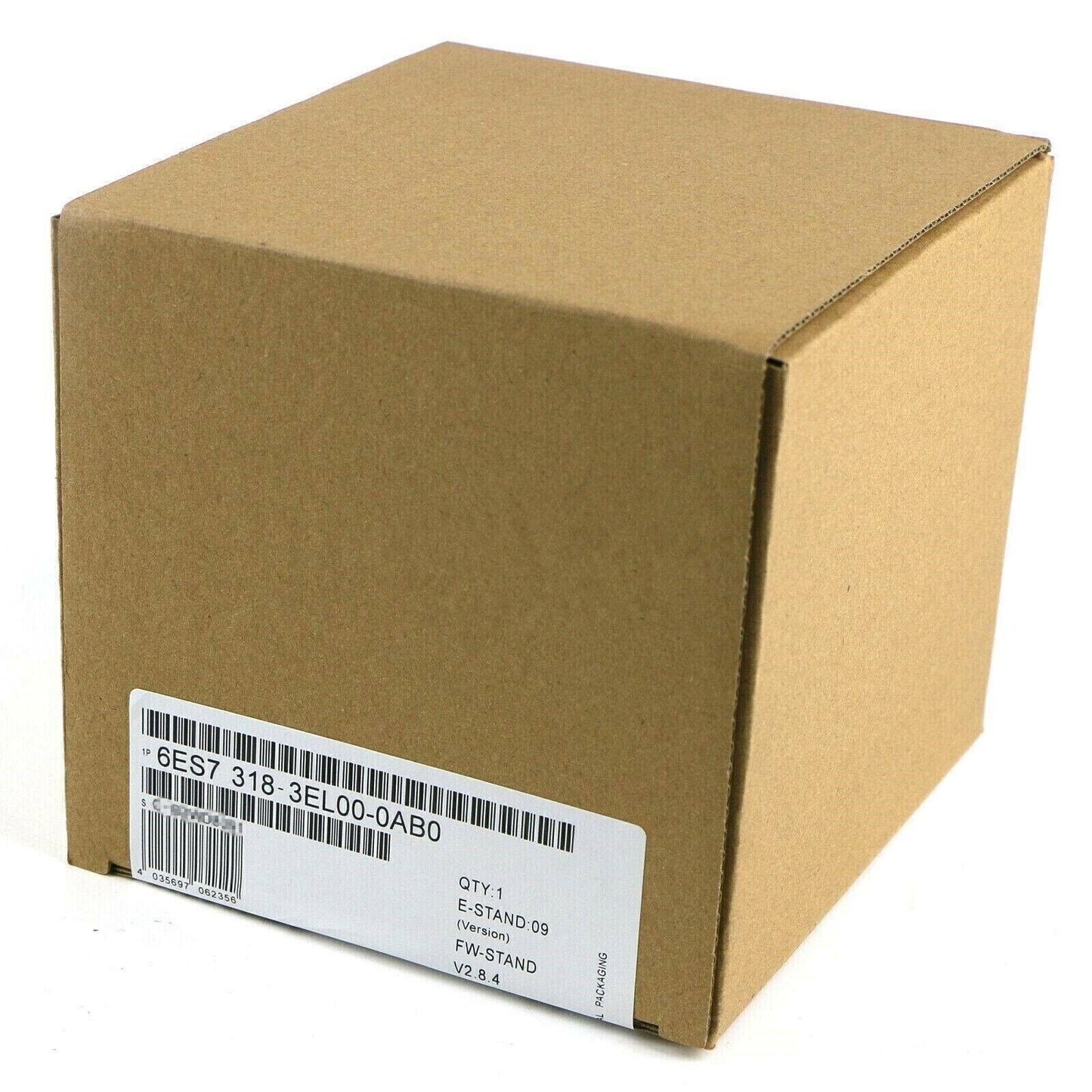 Siemens S7-300 PLC module packaging box, 6ES7 318-3EL00-0AB0, industrial automation part.