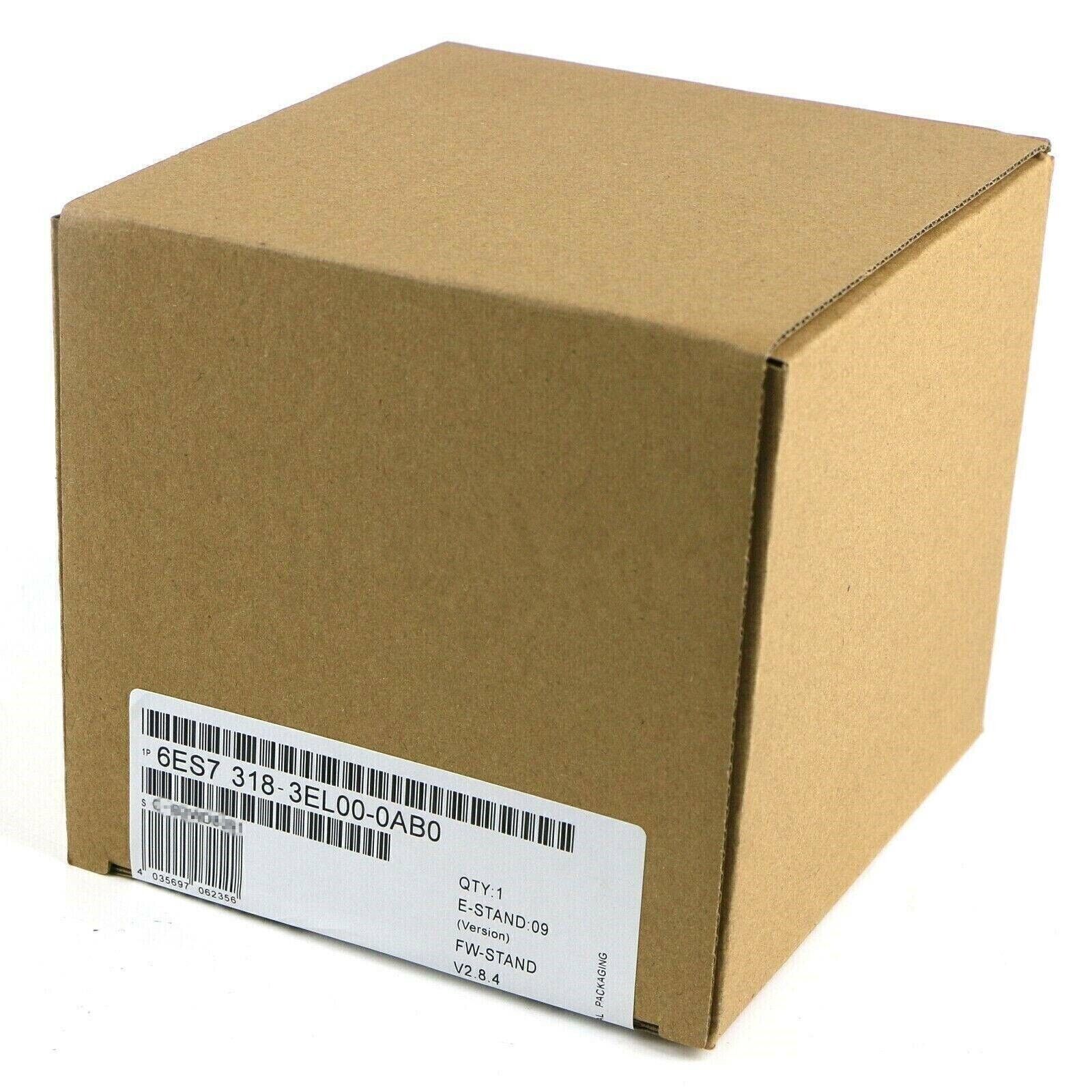 Siemens S7-300 PLC module packaging box, 6ES7 318-3EL00-0AB0, industrial automation part.