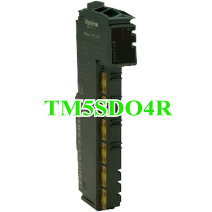 Schneider Electric TM5SDO4R digital output module, PLC component, relay output.