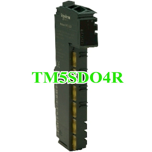 Schneider Electric TM5SDO4R digital output module, PLC component, relay output.
