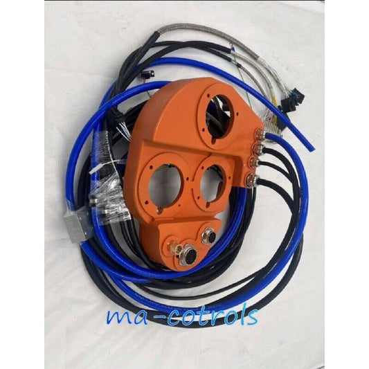 ABB 4400 body cable, orange casing with black and blue cables, PLC parts, ma-cotrols.