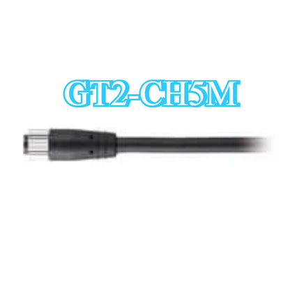 Keyence GT2-CH5M sensor cable, black, straight connector.
