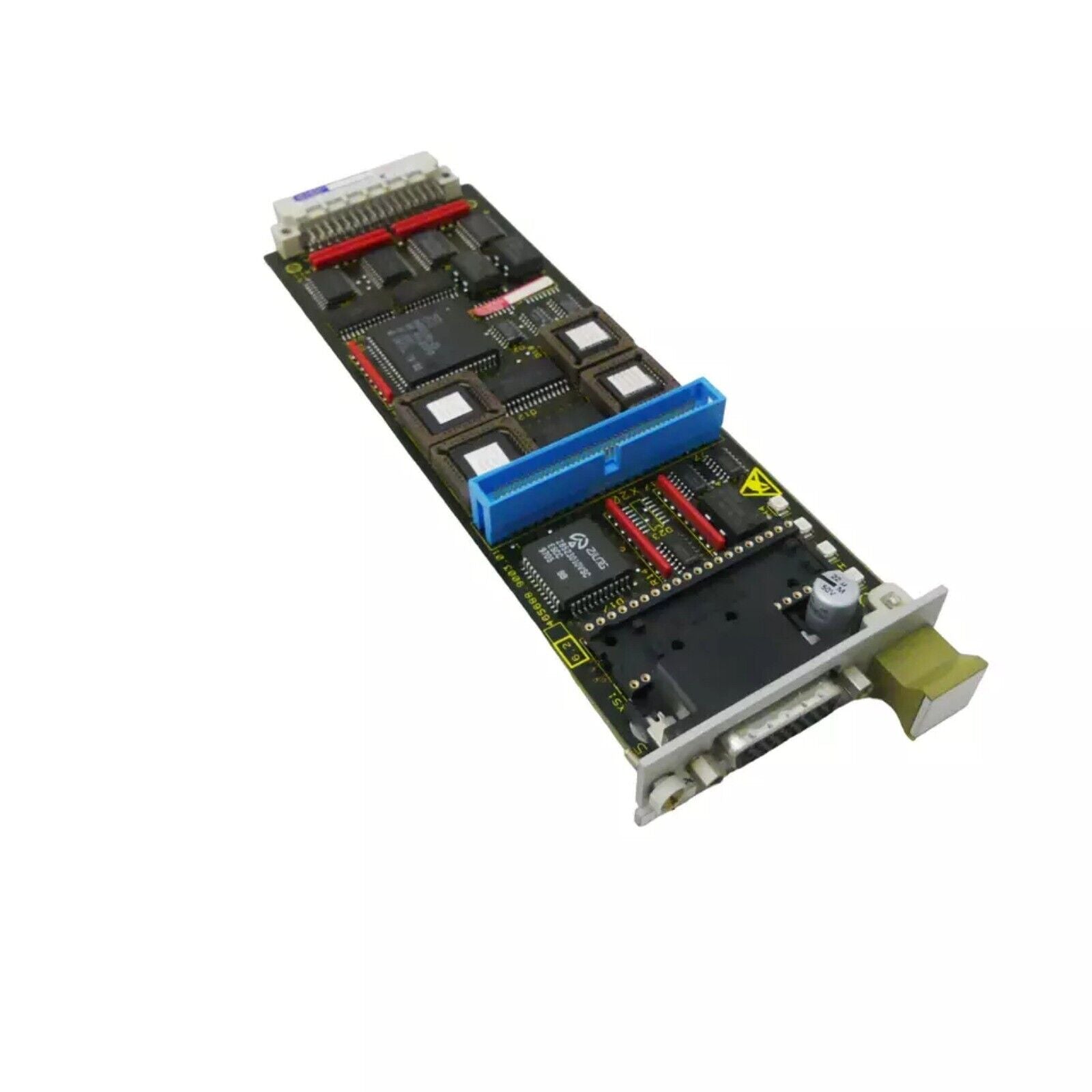 Siemens SIMADYN D Communication Submodule SS4, industrial automation part, black PCB board with red and blue connectors