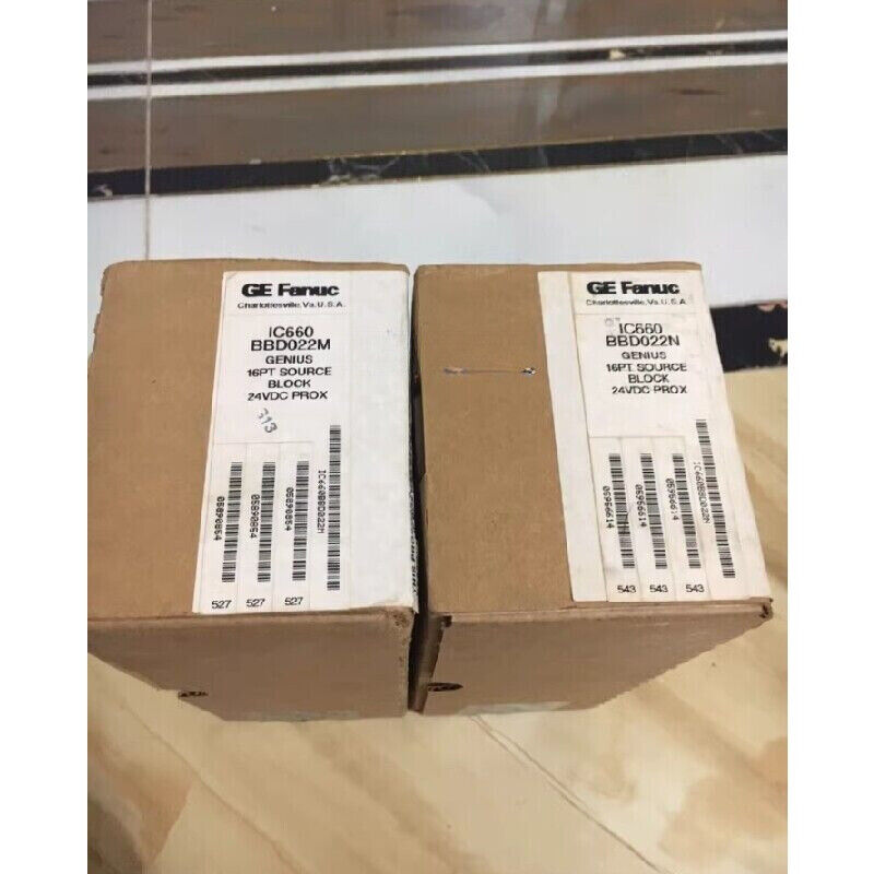GE Fanuc IC660 BBD022M and BBD022N Genius 16PT Source Block 24VDC PROX modules, industrial automation parts.
