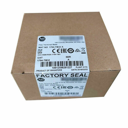 Allen-Bradley 1794-TB32 Flex Terminal Base with Factory Seal, product of Singapore.