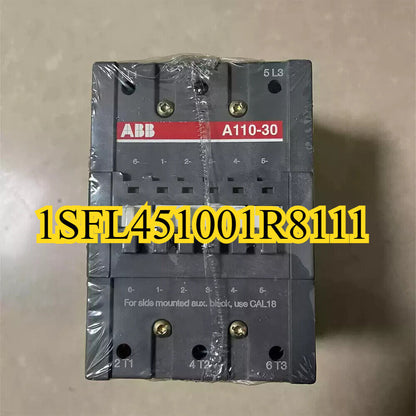 ABB A110-30 Contactor, Industrial automation part, gray body, 1SFL451001R8111, for industrial use.
