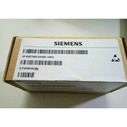 Siemens 6SE7090-0XX84-1HK0 SIMOVERT Master Drives module box, product packaging, bar codes visible.