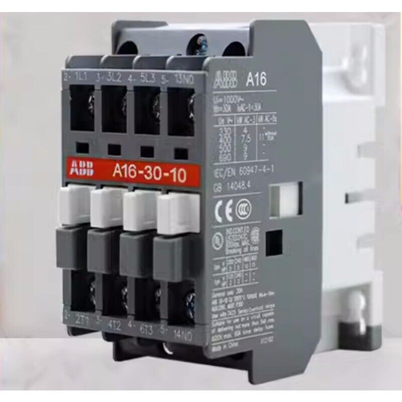ABB A16-30-10 Contactor, industrial automation part, 24V, 110V 50Hz/110-120V 60Hz, 380-415V