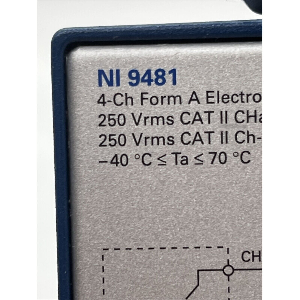 NI-9481 C Series Relay Output Module, 250 Vrms CAT II, industrial automation part, -40°C to 70°C temperature range
