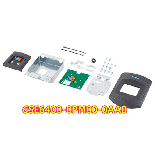 Siemens 6SE6400-0PM00-0AA0 door mounting kit with various components, PLC parts.