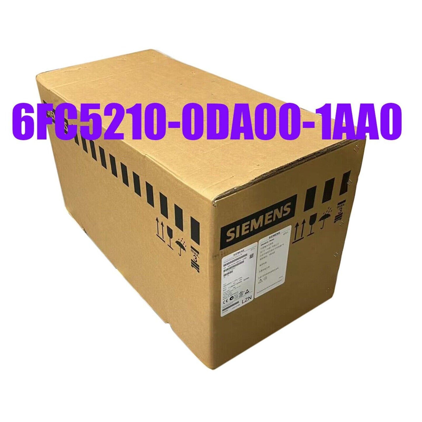 Siemens 6FC5210-0DA00-1AA0 industrial CNC control unit in a cardboard box, product packaging