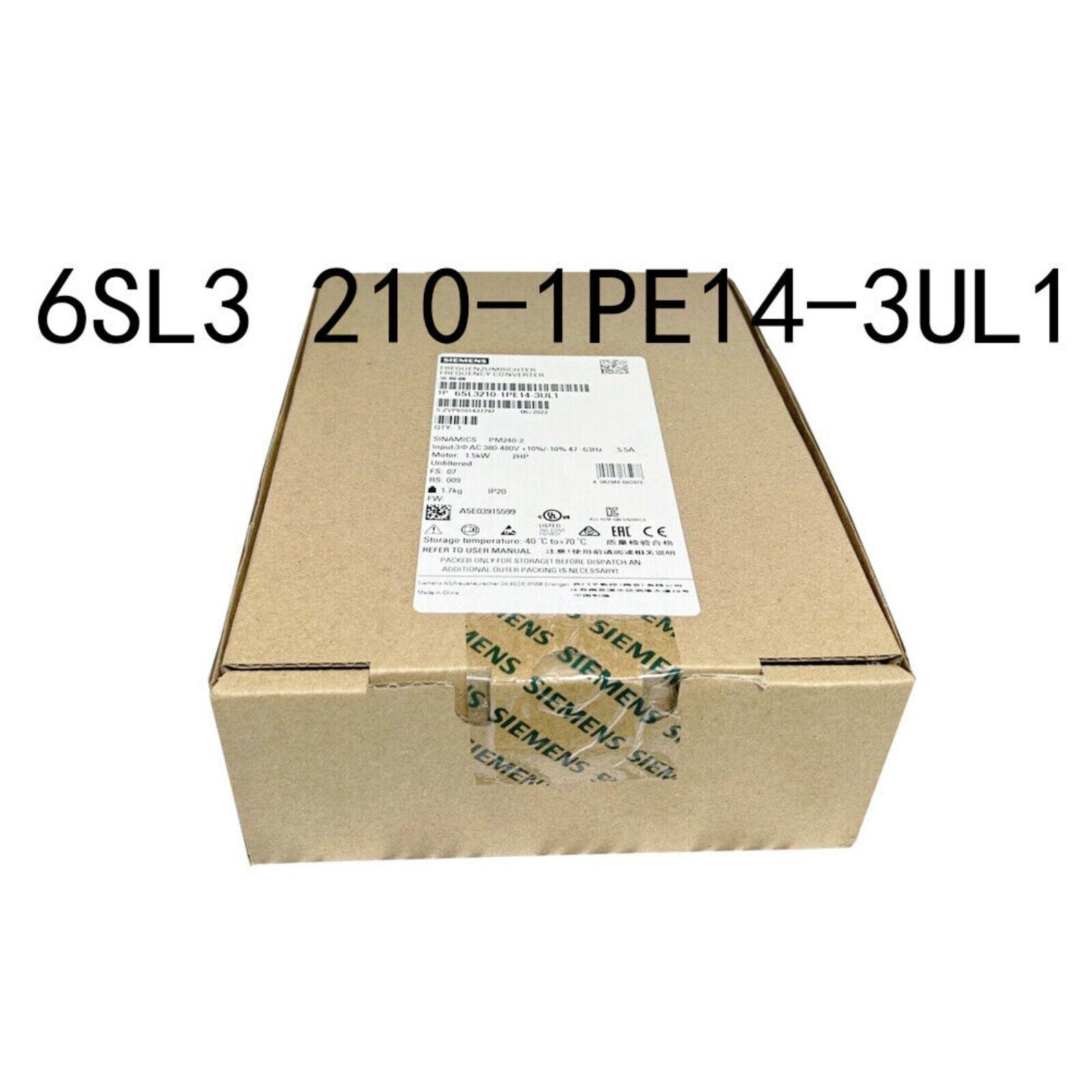 Siemens SINAMICS PM240-2 Frequency Converter 6SL3210-1PE14-3UL1, Industrial Automation Part