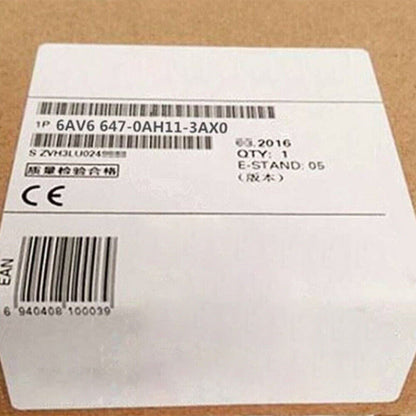 Siemens HMI touch screen label with product information