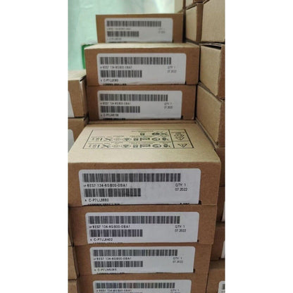 Siemens 6ES7 134-6GB00-0BA1 ET 200SP Analog Input Modules in boxes. Industrial automation parts ready for shipping.
