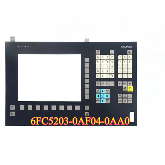Siemens 6FC5203-0AF04-0AA0 Operator Panel. Black panel with keys, display area, and product code.