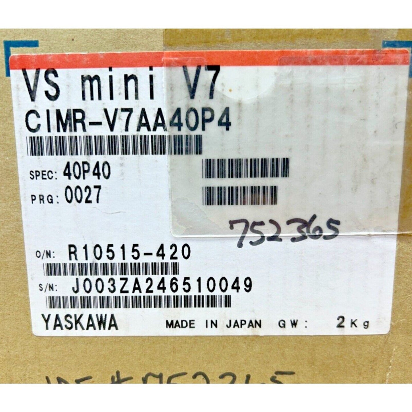 Inverter | YASKAWA | 1PCS New  CIMR-V7AA40P4 CIMRV7AA40P4