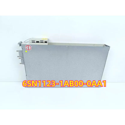 Siemens SINAMICS S120 control unit 6SN1123-1AB00-0AA1, silver metal casing, industrial automation part.