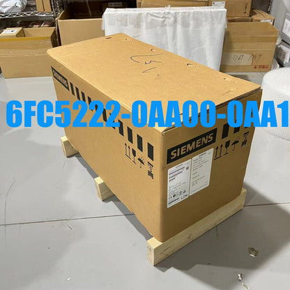 Siemens 6FC5222-0AA00-0AA1 SINUMERIK 840DI PLC module box on wooden pallet, industrial automation part.
