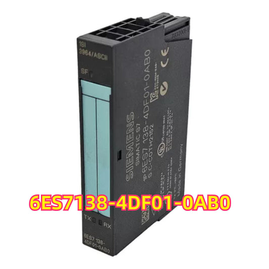 Siemens SIMATIC ET 200S 6ES7138-4DF01-0AB0 Power Module, black, with key features and specifications displayed.