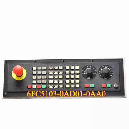Siemens 6FC5103-0AD01-0AA0 Machine Control Board, black panel with buttons and dials, industrial automation part