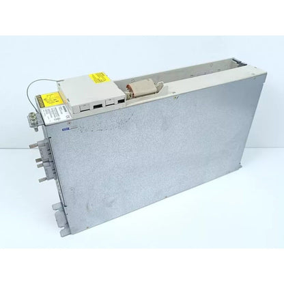 Siemens SIMODRIVE 611 Power Module, industrial automation component, front view with connectors, labeled. CE marked.