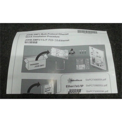 YASKAWA JOHB-SMP3 Multi-Protocol Ethernet Option Card Installation Guide, industrial automation component