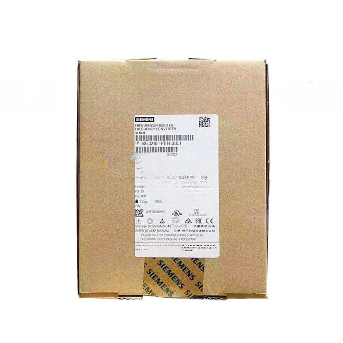 Siemens SINAMICS Frequency Converter 6SL3210-1PE14-3UL1 in Box, Industrial Automation Part