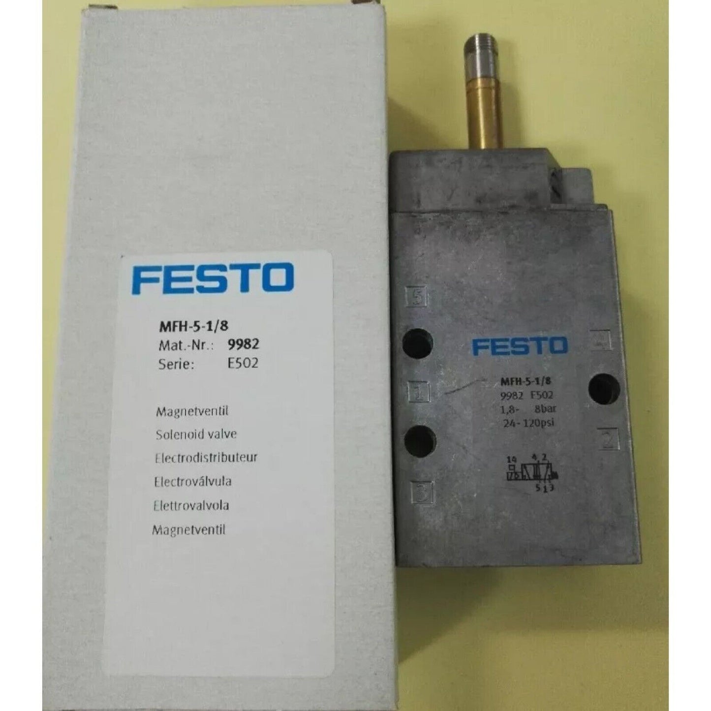 Valve | Festo | MFH-5-1/8 9982 Solenoid valve Width 26 mm