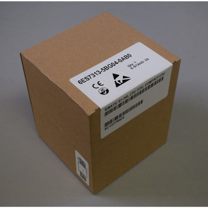 Siemens SIMATIC S7-300 CPU 313C Compact CPU in brown cardboard box, part number 6ES7313-5BG04-0AB0.