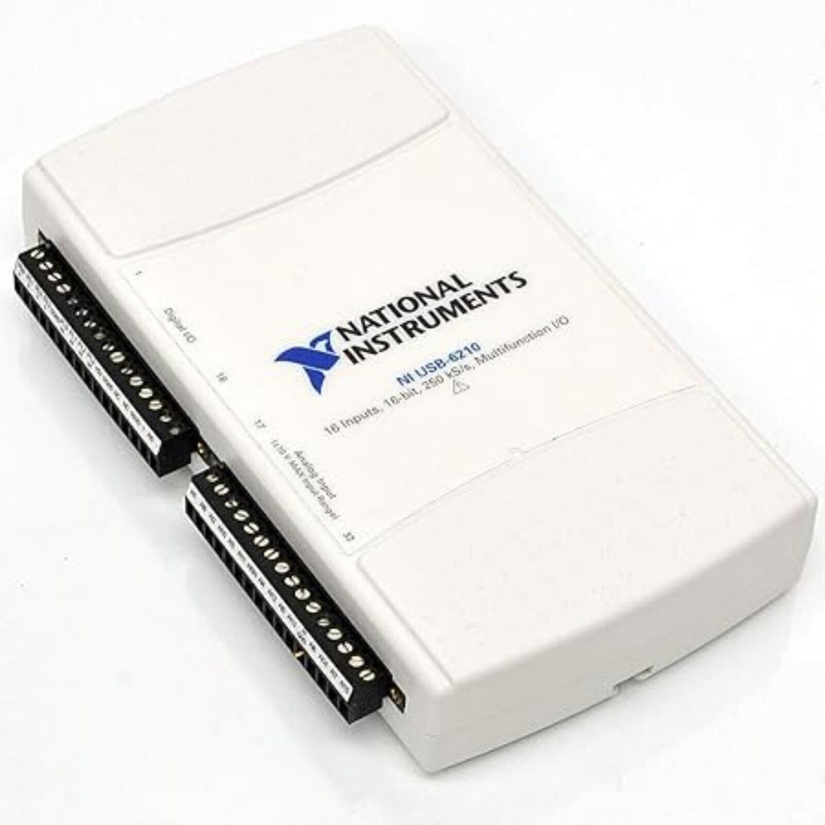 National Instruments USB-6210 Multifunction I/O Device, white case, 16 Inputs, 16-bit, 250 kS/s.