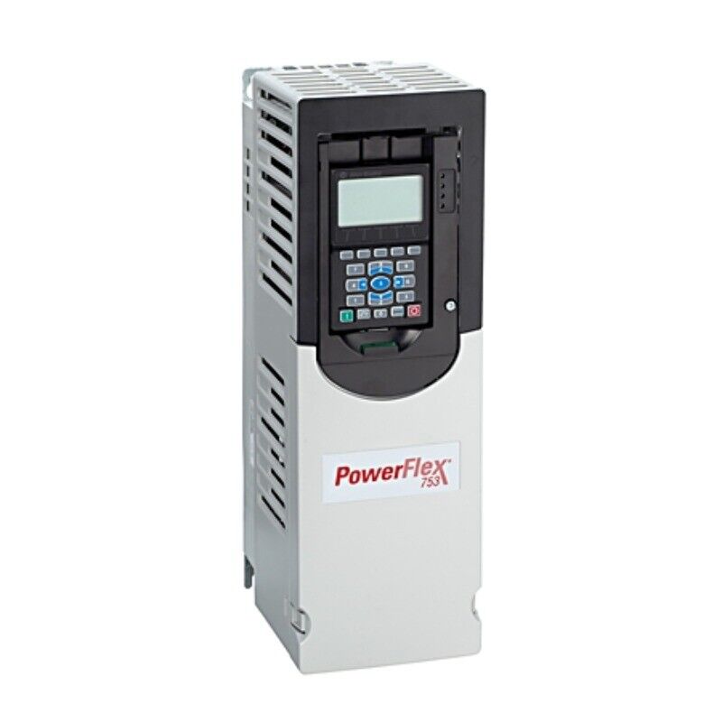 Allen-Bradley PowerFlex 753 PLC module, gray and black, with control panel