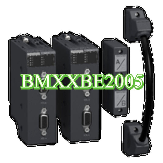 BMXXBE2005 PLC expansion module, black industrial automation components