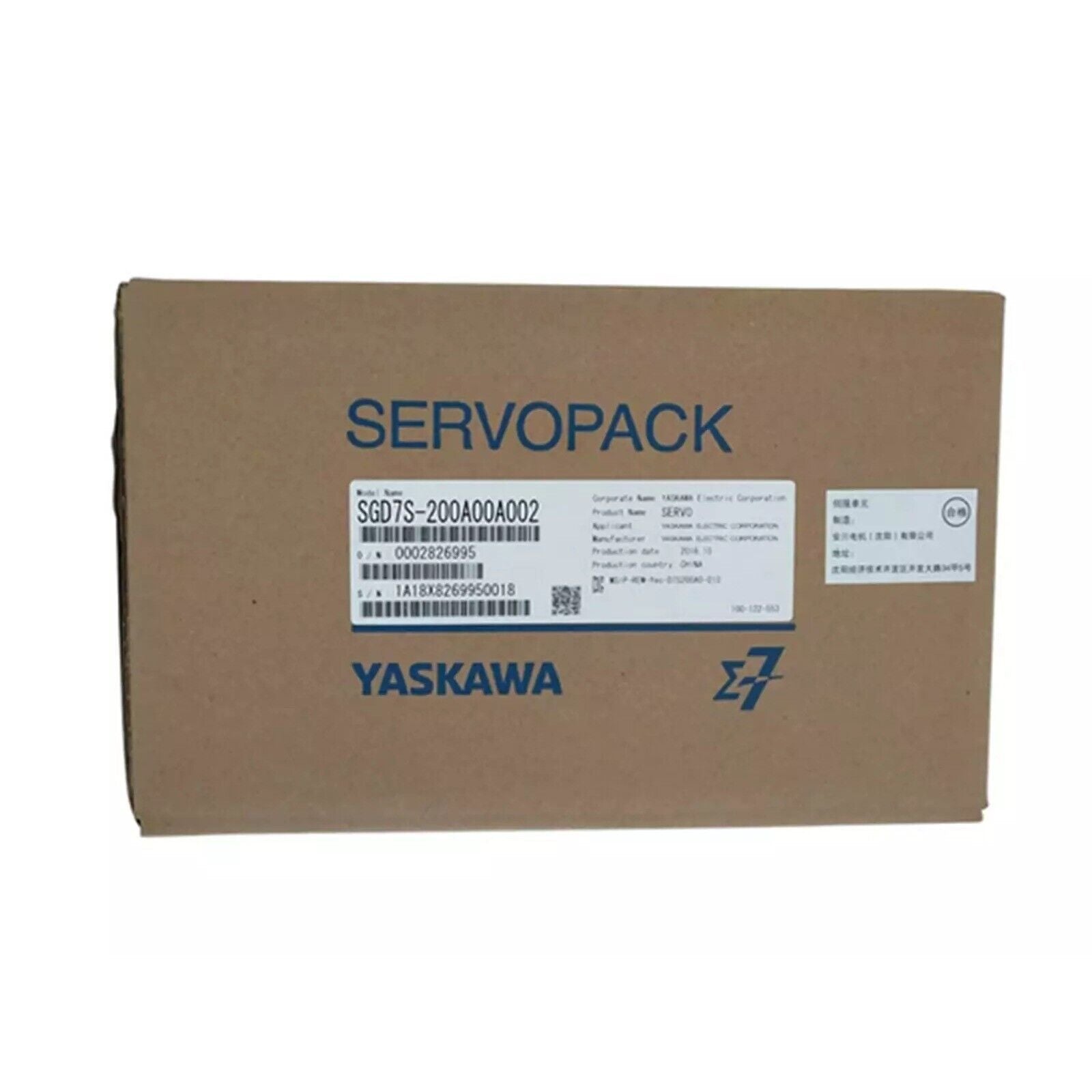 YASKAWA SGD7S-200A00A002 SERVOPACK Servo Drive Box, industrial automation part.