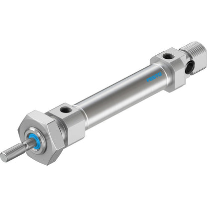 Festo DSNU-10-25-P-A cylinder, pneumatic automation component, silver metal finish, industrial equipment.