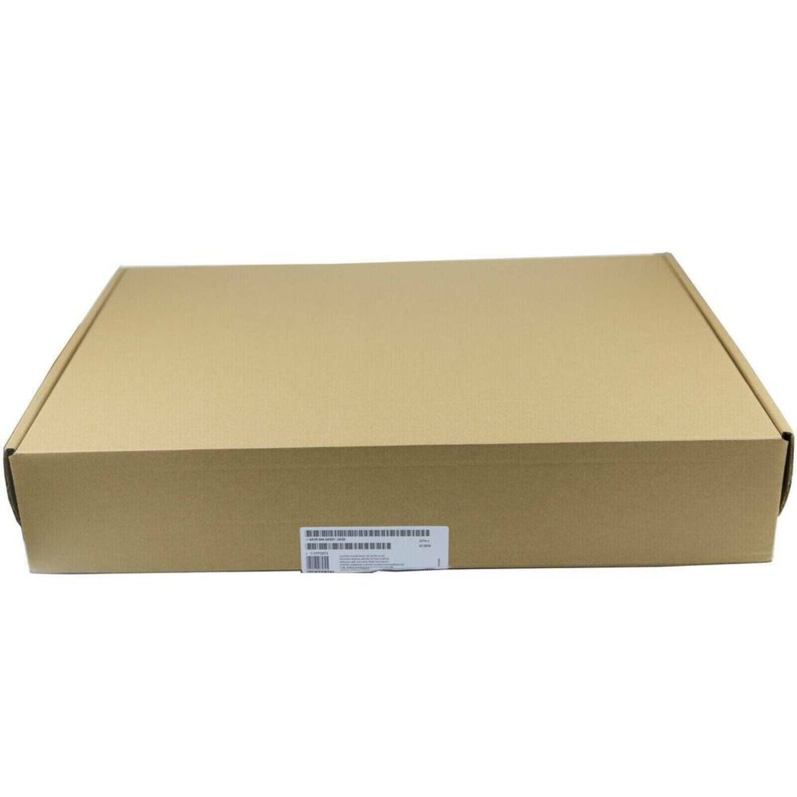 SIMATIC MP377 HMI multi-panel in a brown cardboard box, ready for shipping or storage.