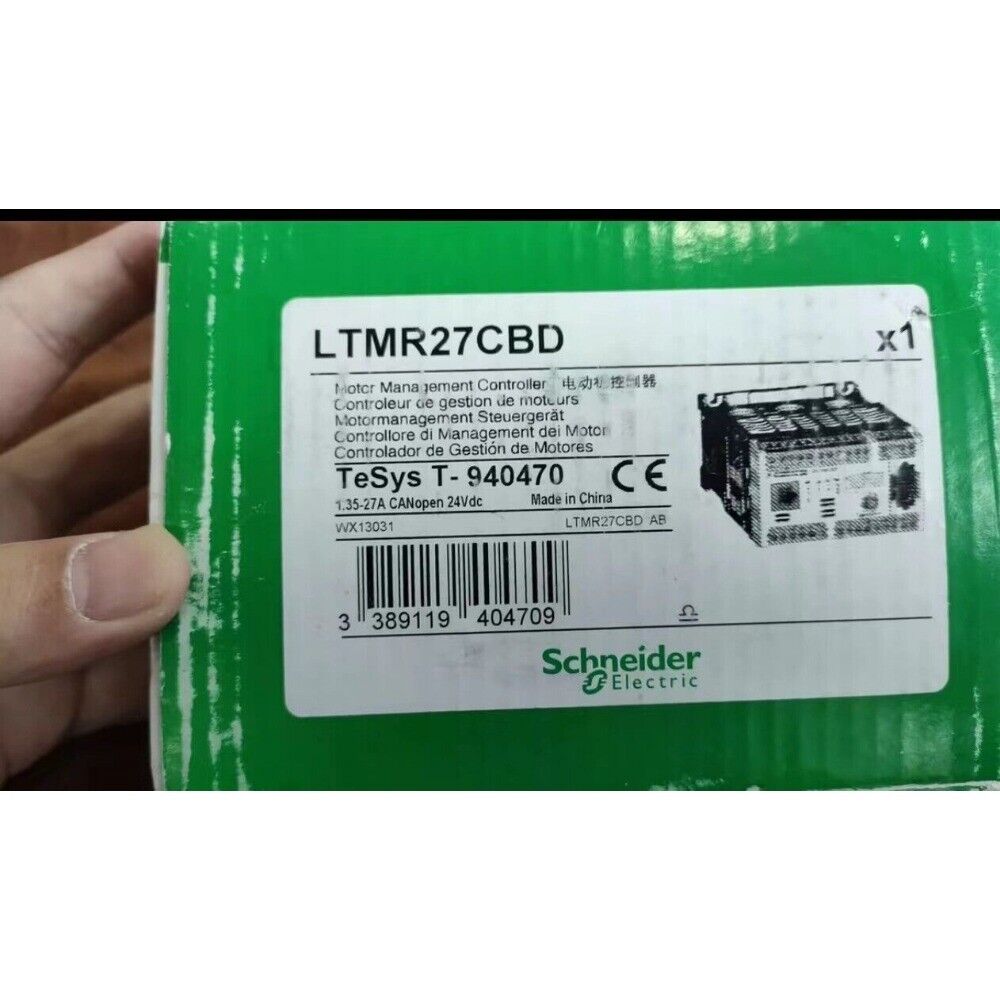Schneider Electric LTMR27CBD motor management controller with box, industrial automation part.