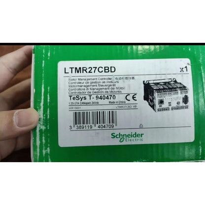Schneider Electric LTMR27CBD motor management controller with box, industrial automation part.