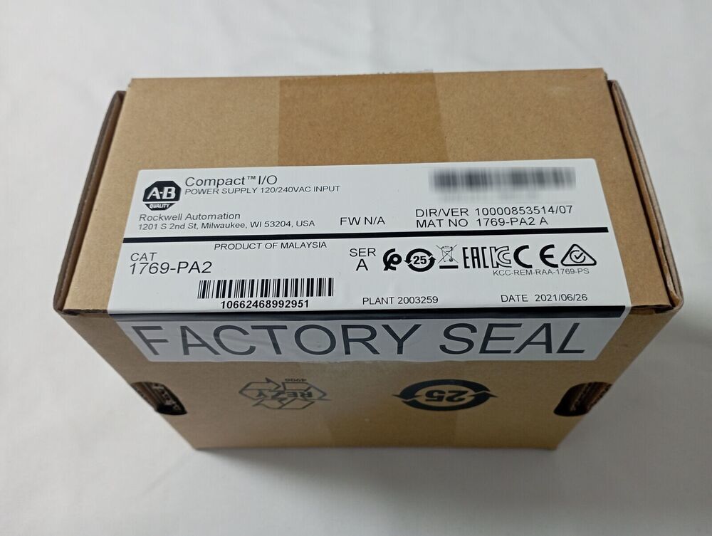 New Factory Sealed AB 1769-PA2 SER A CompactLogix AC Power Supply AB 1769PA2