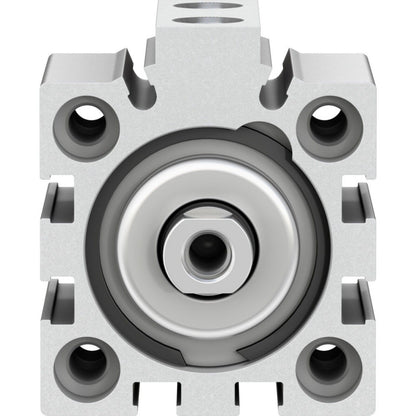 Festo ADVC-32-10-I-P short stroke cylinder, industrial automation component, silver pneumatic design