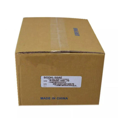 YASKAWA SGDH-50AE Servo Driver in a cardboard box, Made in China.