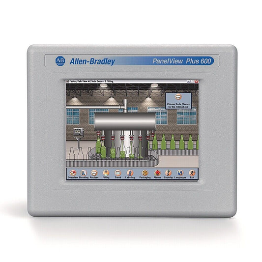 Allen-Bradley PanelView Plus 600, Color Touchscreen Display with Filling Line Simulation