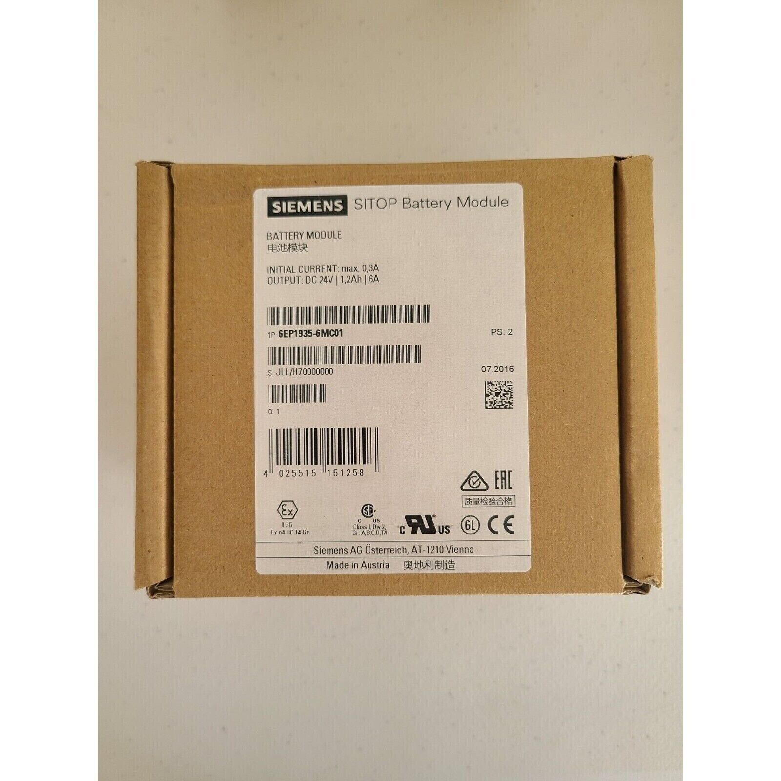 Siemens SITOP battery module 6EP1935-6MC01, 24V industrial automation part