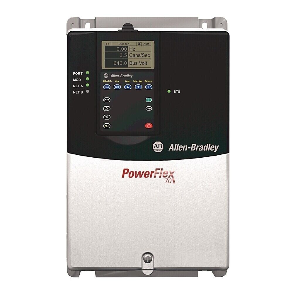 Allen-Bradley PowerFlex 70 drive, industrial automation equipment.