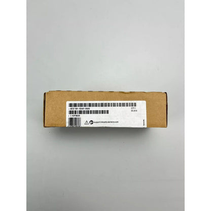 Siemens S7-1500 spare part, 6ES7 591-1BA01-0AA0, brown cardboard packaging, product details, and barcode label.