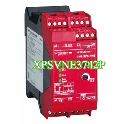 Schneider Electric XPSVNE3742P Safety Relay - Red industrial automation component