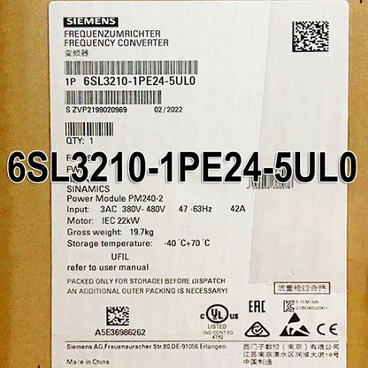 SINAMICS G120| Siemens | 6SL3 210-1PE24-5UL0 6SL3210-1PE24-5UL0 SINAMICS G120 POWER MODULE